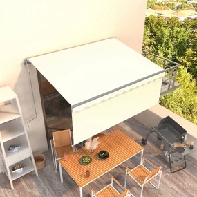 vidaXL Τέντα Συρόμενη Αυτόματη με Σκίαστρο Κρεμ 3,5 x 2,5 μ.