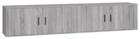 vidaXL Έπιπλα Τηλεόρασης Επιτοίχια 2 τεμ. Γκρι Sonoma 100x34,5x40 εκ.