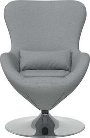 vidaXL Κάθισμα-αυγό Ανοιχτό γκρι 63 x 73 x 90 εκ ύφασμα