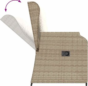 vidaXL Παγκάκι κήπου Μπεζ συνθετικό ρατάν