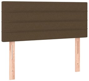 Κρεβάτι Boxspring με Στρώμα Σκούρο Καφέ 120x200 εκ. Υφασμάτινο - Καφέ