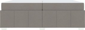 vidaXL Σκελετός Κρεβατιού Taupe 200 x 200 cm ύφασμα