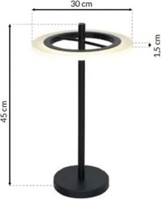 LED Πορτατιφ Μοντέρνο 12W Μαύρο