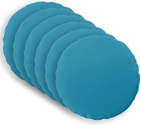 vidaXL Κάλυμμα Μαξιλαριού 6 pcs HEERLEN Γαλάζιο Ø 60 cm Πολυεστέρας