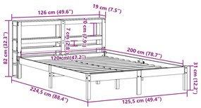 ΣΚΕΛΕΤΟΣ ΚΡΕΒ. ΧΩΡΙΣ ΣΤΡΩΜΑ ΛΕΥΚΟ 120X200 ΕΚ ΜΑΣΙΦ ΠΕΥΚΟ 3305721