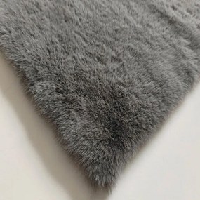 Γούνινο Χαλί Διαδρόμου (80x120) New Plan Puffy FC7A Dark Grey