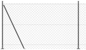 vidaXL Στύλος Περιφράξεων Γκρι 10 x 1,6 μ (60 x 60 mm δίχτυ)