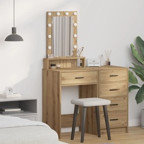 Τραπέζι με LED Φώτα Δρυς Artisan 50x41x140 εκ.