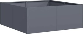 vidaXL Ζαρντινιέρα Ανθρακί 80x80x30 εκ. από Χάλυβα