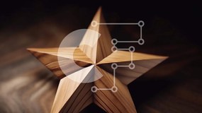 Intra Συλλεκτικό Ξύλινο Παζλ Plywood  4mm - Διακοσμητικό Ξύλινο Αστέρι Σε Ξύλινο Κουτί - Διαστάσεις: 10x10 cm – 25 κομμάτια