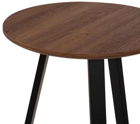 ΒΟΗΘΗΤΙΚΟ ΤΡΑΠΕΖΑΚΙ HM9587.04 MDF ΚΑΡΥΔΙ-ΜΑΥΡΗ ΜΕΤΑΛΛΙΚΗ ΒΑΣΗ Φ45x55Υεκ.