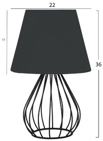 ΦΩΤΙΣΤΙΚΟ ΕΠΙΤΡΑΠΕΖΙΟ ΜΕΤΑΛΛΙΚΟ ΜΑΥΡΟ HM7604.01