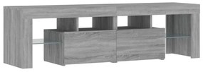 Έπιπλο Τηλεόρασης με LED Γκρι Sonoma 140 x 36,5 x 40 εκ. - Γκρι