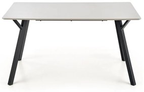 Τραπέζι Houston 877, Γκρι, Μαύρο, 75x80x140cm, 25 kg, Πλαστικοποιημένη μοριοσανίδα, Μέταλλο | Epipla1.gr