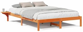 vidaXL Πλαίσιο κρεβατιού με κομοδίνα Καφέ 150 x 200 cm Καφέ κεριού