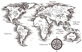 Εικόνα του παγκόσμιου χάρτη σε όμορφο σχέδιο