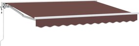 vidaXL Ηλεκτρικό Αναδιπλούμενο Σκίαστρο Καφέ 3 x 2,5 μ