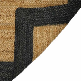 vidaXL Χαλί Περιοχής Σκούρο Γκρι 300 x 300 cm Γιούτα