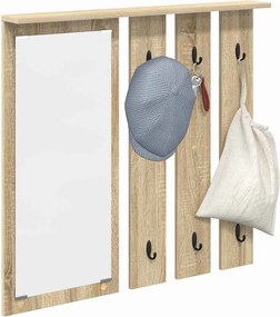 vidaXL Τοίχου Κρεμάστρα Sonoma Δρυς 84 x 10 x 80 εκ.