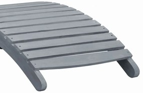 vidaXL Ξαπλώστρα Γκρι από Μασίφ Ξύλο Ακακίας