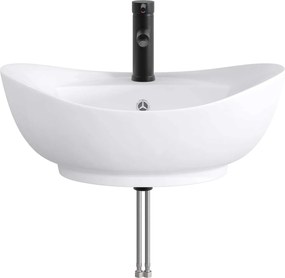 vidaXL Νιπτήρας μπάνιου Ματ Μαύρο 59 x 35 x 21 cm Κεραμικό