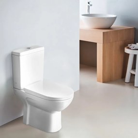 Serel Vela 671600 Πορσελάνινη Λεκάνη Χ.Π. 61cm με καζανάκι 3/6Lt και κάλυμμα βακελίτη απλό 671600-300