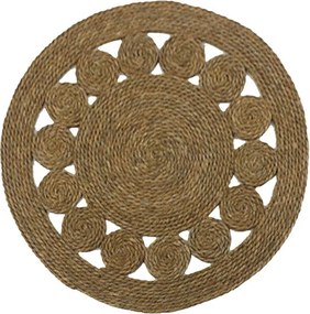 Χαλί Lopzerc Inart φυσικό σχοινί Φ100x2εκ 100x100x2 εκ.