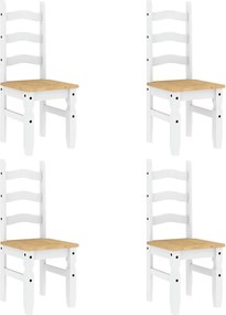 vidaXL Σετ Τραπεζαρίας 5 Τεμαχίων Panama από Μασίφ Ξύλο Πεύκου Λευκό