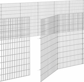 vidaXL Περίφραξη Ζώων Ελεύθερης Βοσκής 48 Πάνελ 54x100εκ. Γαλβ. Σίδερο