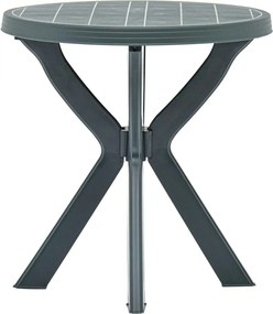 vidaXL Τραπέζι Bistro Πράσινο Ø70 εκ. Πλαστικό