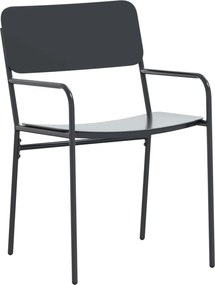 vidaXL Σέτ φαγητού για κήπο 9 pcs Ανθρακί Ατσάλι