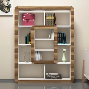 Stewehome Βιβλιοθήκη Λευκό Κίτρινο 108x41x140 cm