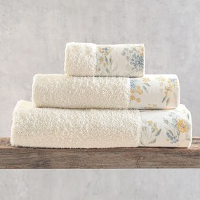 Πετσέτες Sorin Σε Κουτί (Σετ 3τμχ) Ecru-Yellow Ρυθμός Towels Set 70x140cm 100% Πενιέ Βαμβάκι
