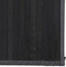 vidaXL Χαλί Ορθογώνιο Μαύρο 80x100 εκ. από Μπαμπού