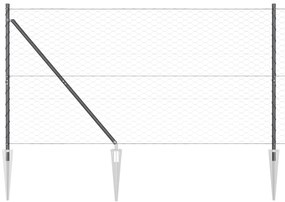 vidaXL Hexagon Fence Γκρι 1.2x10 μ Ατσάλι