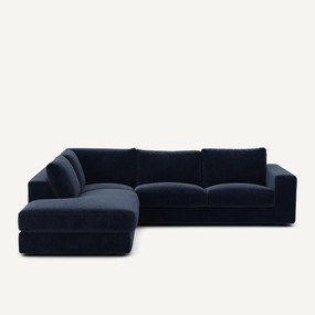 Γωνιακός καναπές από βελούδινο chenille ύφασμα, Skander