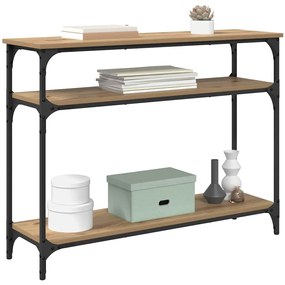 vidaXL Τραπέζι κονσόλας με ράφι Artisan Oak 100 x 29 x 75 εκ.