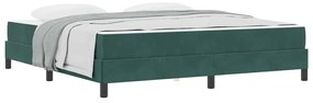 vidaXL Κρεβάτι box spring με στρώμα Σκούρο Πράσινο 180 x 200 cm