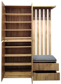 Έπιπλο εισόδου Zomie σε oak απόχρωση 131x41.5x180.4εκ 131x41.5x180.4 εκ.
