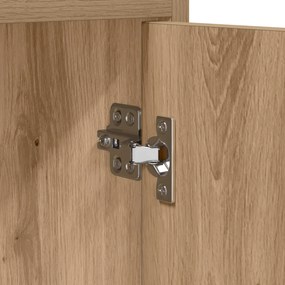 vidaXL Πλαϊνό γραφείο Artisan Δρυς 40 x 36 x 80 εκ Επεξεργασμένο Ξύλο