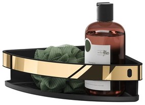 Ράφι Μπάνιου Γωνιακό Cooper 800563 21cm Black - Polished Gold Tiger Metal