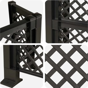 vidaXL Πέργκολα κάδου Ανθρακί 123 x 47 x 114 εκ PP