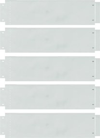 vidaXL Περιγράμματα γκαζόν 5 pcs Ασημί 100 x 25 x 0,07 εκ.