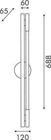 Απλίκα Τοίχου LED Aca Malpo V43181WBK800 Black