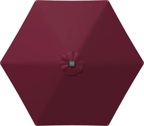 vidaXL Ομπρέλα Κήπου με LED Φώτα και Βάση 270 x 270 εκ Πολυεστέρας
