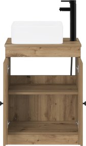 vidaXL Σετ Επίπλων Μπάνιου Artisan Δρυς Επεξεργασμένο Ξύλο