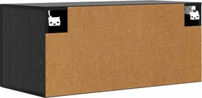 vidaXL Ντουλάπα Τοίχου Μαύρη δρυς 80 x 36,5 x 35 cm