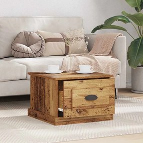 vidaXL Τραπεζάκι σαλονιού with Drawer Παλαιό ξύλο 50 x 50 x 35 cm