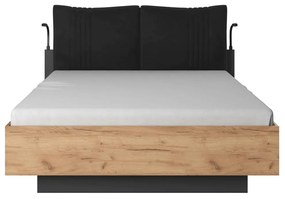 Κρεβάτι Διπλό Με Αποθηκευτικό Χώρο Deco (Για Στρώμα 160x200cm) L_Deco_13 180x227x105cm Anthracite-Na Διπλό