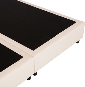 ΚΡEΒΑΤΙ ΔΙΠΛΟ LUTHER HM717 ΜΠΕΖ ΥΦΑΣΜΑ ΓΙΑ ΣΤΡΩΜΑ 160x200εκ.